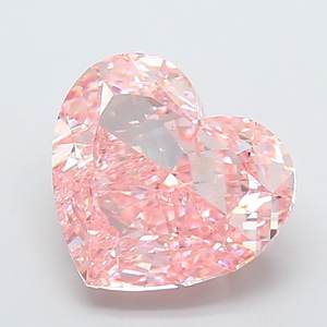 Diamante Rosa Intenso de Laboratorio, Corte Corazón, 10 Quilates, VS2 - Product Image 1