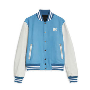 Haute qualité High Street Lettermen Varsity Jacket Logo personnalisé col montant Position avant manches longues coupe-vent respirant laine - Product Image 1