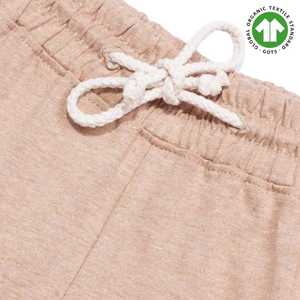 Short de sport bio pour femme-Jersey naturel de 5.4 oz, respirant avec ceinture extensible et cordon de serrage en coton - Product Image 3