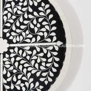 Plateau de service en incrustation d'os Maison avec bois de MDF en résine d'os de qualité arabe fantaisie - Product Image 2