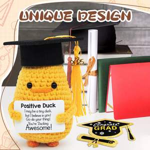 เป็ดเชิงบวกที่สร้างแรงบันดาลใจในเชิงบวกพร้อมฝาการ์ดอวยพรทำด้วยมือ2025อารมณ์สนับสนุนดองตลกชุดของขวัญสำหรับ<span class=keywords><strong>จบ</strong></span>การศึกษา - Product Image 6