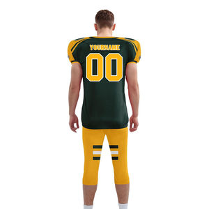 Nouveaux uniformes de football américain pour adultes, personnalisables avec logo et design, plusieurs couleurs, polyester, antibactériens, évacuant l'humidité, légers - Product Image 4