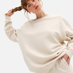 2024 nueva llegada personalizada en relieve de gran tamaño mujeres Jumper Streetwear bordado polar cuello redondo sudadera Puff de talla grande invierno - Product Image 5