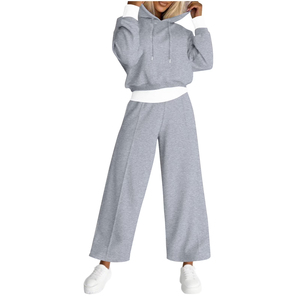 Logo impression adultes taille régulière plus récent pull Double hiver survêtement tenue respirant deux pièces ombragé vêtements de sport - Product Image 4