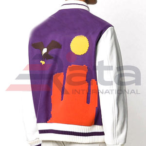 2024 veste universitaire de baseball pour hommes avec logo personnalisé meilleur design pour la saison d'hiver coupe ajustée Style décontracté pour le printemps et l'automne - Product Image 2