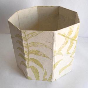 Hemp Fiber <b>Paper</b> Handmade Leaves Impressions All Over Flower Pots Customize Foldable Planters For Decoration And Gifting - Product Image 2