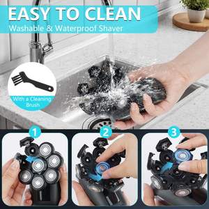 Afeitadora Eléctrica Profesional para Hombre, 5 en 1, Uso en Seco y Húmedo, Cuchilla Desmontable, Resistente al Agua IPX7, Carga USB, Recortadora de Barba Alemana - Product Image 5