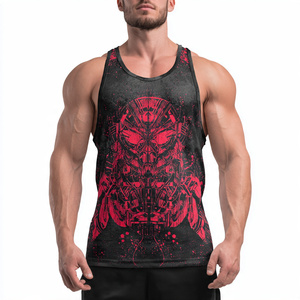 เสื้อกล้ามออกกำลังกายพิมพ์ลาย OEM สำหรับผู้ชาย นักเพาะกาย เสื้อกล้ามซับลิเมชั่น เสื้อออกกำลังกายผู้ชาย เสื้อซับลิเมชั่นสำหรับออกกำลังกาย - Product Image 2