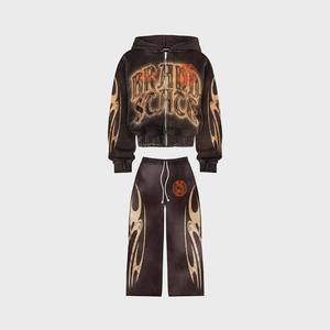 Men Women Nylon Windbreaker Tracksuit Weather Resistant <b>Zipper</b> <b>Jacket</b> Elastic Pants Set Outdoor Athletic Suit - Product Image 4