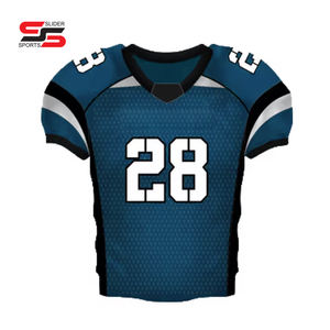 Camiseta de fútbol americano personalizada, cuello en V grande, Unisex, deportes para adultos, Nicker, uniforme de equipo personalizado, tela de poliéster transpirable - Product Image 4