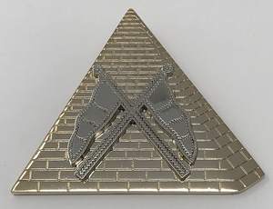 Collar masónico de cadena, joyería chapado en oro - Product Image 4