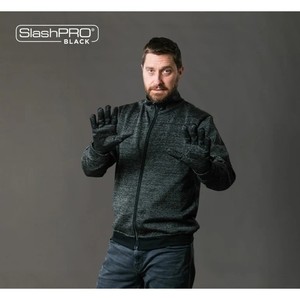 Veste anti-coupure noire - niveau de protection 5, lavable en machine - Product Image 5