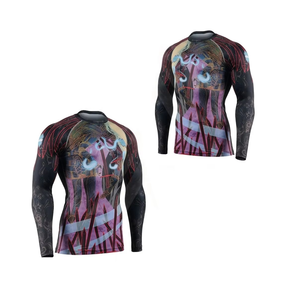 Hot Sale Nogi <b>Print</b> Sublimated Tops Custom Modest Swimwear Mma Rashguard Bjj Rash Guard All Over <b>Print</b> - Product Image 6