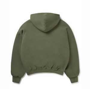Sweat à capuche surdimensionné unisexe à épaules tombantes Logo personnalisé 430 GSM poids lourd éponge française 100% coton sweat à capuche écologique - Product Image 2