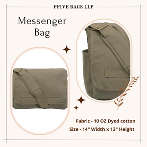 Bolsa de Mensajero de Lona de Alta Calidad y Estilo Moderno, 290 GSM, Embalaje Personalizado, Algodón Teñido al por Mayor, Empaquetado a Granel - Product Image 4