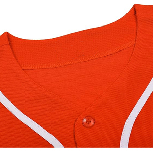 Camiseta de Béisbol Personalizada Naranja de Manga Corta Unisex, Ropa Deportiva de Poliéster que Absorbe la Humedad, Impresión por Sublimación Completa, Logotipo Frontal - Product Image 4