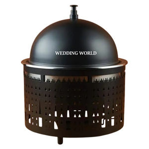 Noir et marron Design traditionnel métal Hotpot belle qualité fait à la main casserole classique élégant en gros nouveau métal chauffe-aliments - Product Image 4