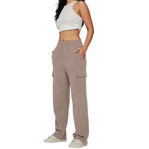 <b>Women's</b> Cotton Active Wear Solid Color <b>Fleece</b> Flares Track Pants Sweatpants <b>Fleece</b> Jogger Pants With Pockets for <b>Women's</b> 2025 - Product Image 2