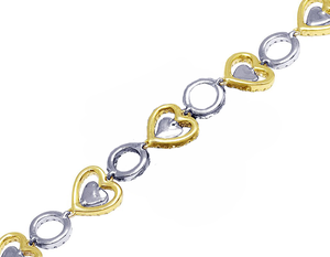 S925 plata esterlina estilo Hip Hop redondo Moissanite diamante en corazón diseño clásico fiesta desgaste pulsera para mujer - Product Image 6