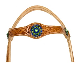 Headstall Western en cuir véritable de haute qualité, conception de couleur sculptée pour l'équitation équestre, prix compétitif - Product Image 2