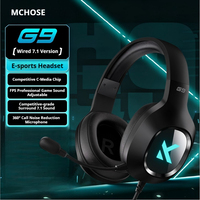 MCHOSE G9 Carte son C-Media de niveau compétitif, puce de carte son, microphone, réduction du bruit, changement de voix magique, casque d'e-sport