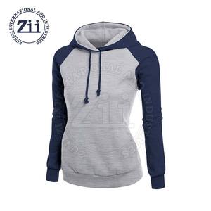 Women's Casual Long Sleeve Hoodies Quick Dry Cotton Polyester with Hooded Collar Plain Dyed for Winter Wholesale on Sale - Product Image 2