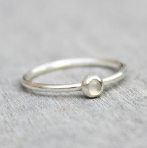 เครื่องประดับแหวนคลาสสิกสไตล์ Boho สำหรับผู้หญิงเครื่องประดับเงิน925สเตอลิงเงินมูนสโตนแหวนแฮนด์เมดของขวัญสำหรับความรัก - Product Image 2