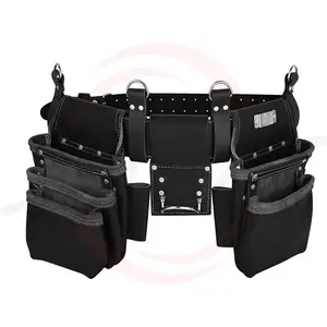 Đen chuyên nghiệp vành đai framer của Combo công cụ Pouch thợ mộc và thợ điện 11 túi công cụ túi công cụ Kit tổ chức chủ