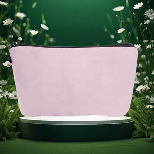 Women's Travel Makeup Organizer <b>Large</b> Capacity Cotton Canvas <b>Cosmetic</b> <b>Bag</b> Case Zipper Closure Custom Logo Personalized Design - Product Image 6