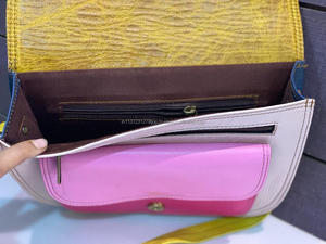 Sac à main à bandoulière en cuir véritable pour femmes, multicolore, nouvelle collection, tendance - Product Image 6