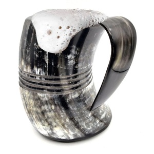 Cuerno vikingo para beber: tazas de cuerno de búfalo de la mejor calidad, logotipo grabado personalizable para servir bebidas directamente desde la India - Product Image 3