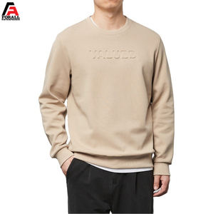 Pull-over à col rond personnalisé pour hommes, sweat à capuche avec logo vierge imprimé de couleur unie, sweat-shirt court d'hiver, teint uni - Product Image 4
