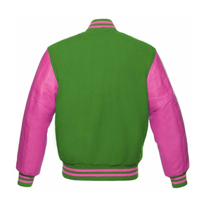 Hot Selling Custom Winter Varsity Jacket Breathable Canvas Fleece Lining High Street Polyester Sleeve Windproof Stand - Product Image 4