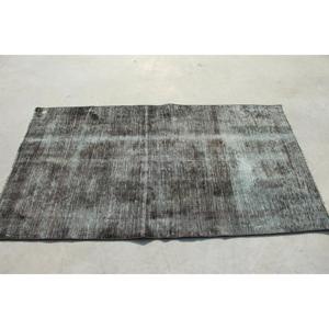 Alfombra de 3.4x6 pies, Alfombra Turca Vintage, Alfombra de Lana Gris Abstracta - Product Image 2