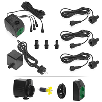 Pompe de fontaine submersible certifiée ETL Barst JR-1500LV 400GPH, LED 25W, ultra silencieuse, AC 12V, garantie 12 mois, cordon de 6,5 pieds pour