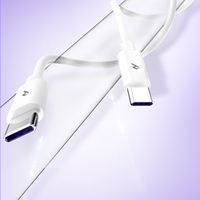 Câble de données USB 3.0 Type C YCB-05 blanc de 1 m en ABS compatible avec la charge rapide 60W pour téléphone portable et transfert haute vitesse