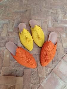 Vente en gros de pantoufles et sandales marocaines faites à la main en raphia, chaussures tissées écologiques pour femmes et hommes, commande en gros, fournisseur direct - Product Image 4