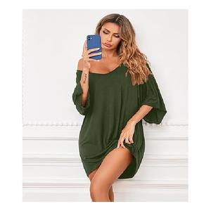 Bangladesh Fabricación Exportación Color sólido Ropa de dormir para mujer 100% Algodón Casual Mejor venta Bangladesh Precio de fábrica - Product Image 3