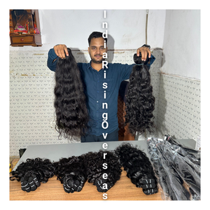 Paquets de cheveux Remy indiens bruts de vague naturelle cheveux du temple vierge avec une texture douce et soyeuse extensions de cheveux humains aux extrémités complètes non traitées - Product Image 2