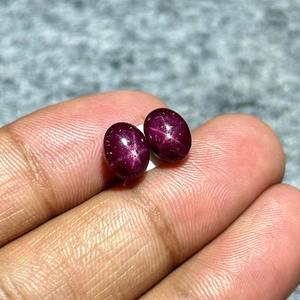100% Rubis Étoile Naturelle 9x7 MM Cabochon Ovale Rare 6 Rayon Étoile Mine Indienne Calibré Pierre Précieuse Directement Du Grossiste - Product Image 2