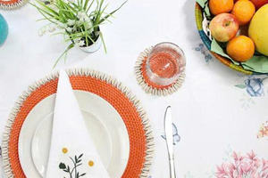 แผ่นรองจานหวายทำมือที่สวยงามและโดดเด่นด้วยเปลือกหอยจัดแสดงผลงานศิลปะแบบดั้งเดิมของเวียดนาม - Product Image 5