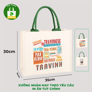 กระเป๋าผ้าแคนวาส Truong Gia ขนาด 35x30 ซม. พิมพ์ลายซิลค์สกรีน ของขวัญส่งเสริมการขาย เวียดนาม - Product Image 6