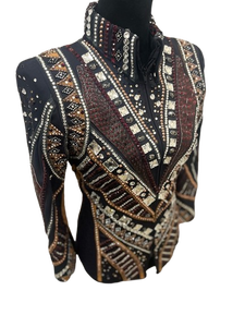 Ladies Western Showmanship Jacket Elegant Fit Riding Blouse pour l'entraînement équestre Rodeo Professional Horse Show Eco-Friendly - Product Image 3