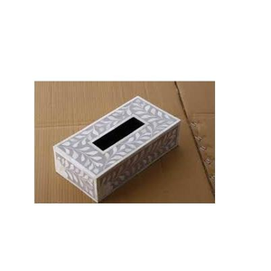 Boîte à mouchoirs décorative en os incrusté, rectangulaire, artisanat Hadiya Noor - Product Image 6