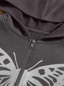 เสื้อฮู้ดซิปแฟชั่นฤดูหนาวรุ่นล่าสุด สไตล์สตรีทแวร์ ผ้าฟลีซหรูหรา ปักลายเชนีล ดิจิตอล แคชชวล กันน้ำ - Product Image 3