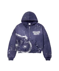 Ropa de hombre de alta calidad 100% sudaderas con capucha de algodón y pantalones de chándal conjunto pulóver ropa de calle chándales Sunfade cremalleras Sudadera con capucha para hombres - Product Image 3