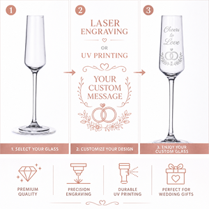 Flûtes à champagne personnalisées en cristal de qualité supérieure de 200 ml pour célébrations d'anniversaire et fêtes de mariage – Vente en gros - Product Image 6