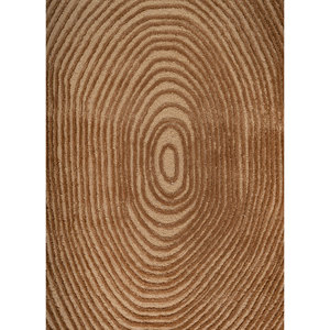 พรมทอมือลายทางสีทอง ผลิตจากขนสัตว์และใยวิสโคส รูปทรงสี่เหลี่ยมผืนผ้า ขนาด 4 เมตร สำหรับทางเข้าบ้าน ห้องนอน พื้นห้อง หนา 10 มม. รุ่น TNQ-1210 - Product Image 3