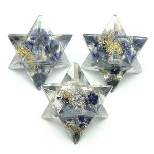 Aventurina azul hecha a mano Orgone Merkaba Star - Chakra Balancing & Reiki Tool - Product Image 6