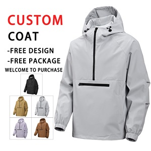 Autumn Casual Waterproof Windbreaker Hoodie Blank Oversize Men Clothes Sportswear Jacket <b>Hoodies</b> for Men - Product Image 2